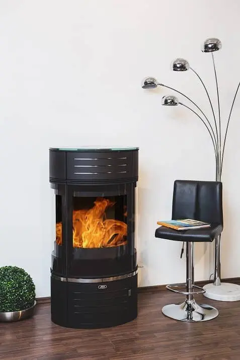 Kaminofen ABX Atreus - Korpus Stahl schwarz - Beispielbild