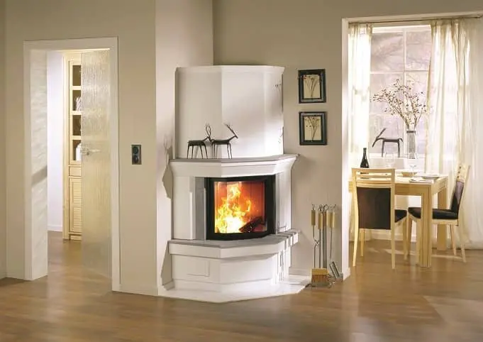 Kaminbausatz Schmid S4 Eck mit gerader Kaminhaube