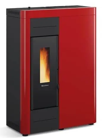 Pelletofen Extraflame Virna Idro - Stahl bordeaux