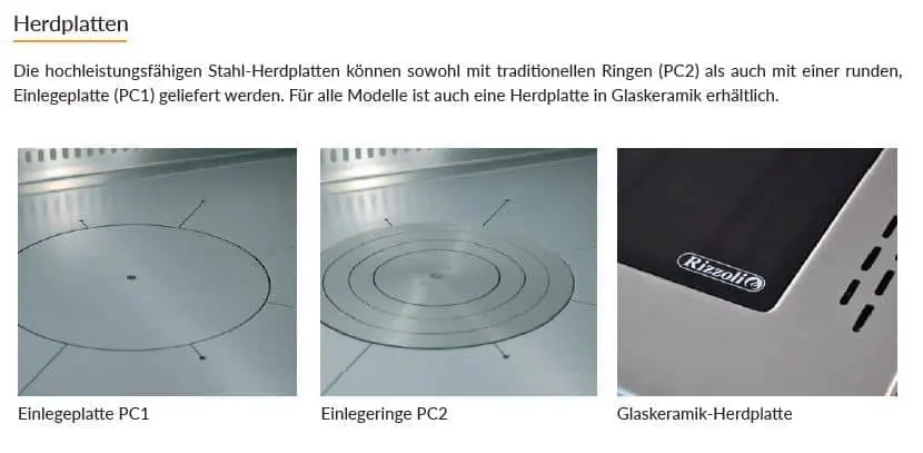 Rizzoli RTVE 90 Epoka - Herdplatten