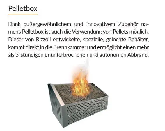 Rizzoli MZ 80 Edelstahl - Pelletbox