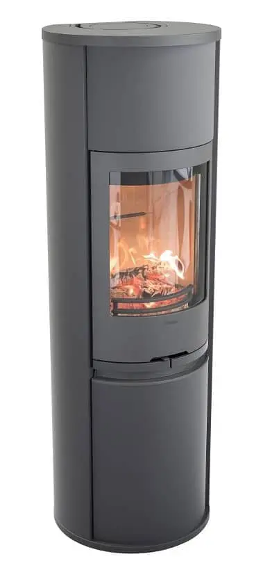 Kaminofen Contura 690 Style - Korpus grau; Gusseisenabdeckung