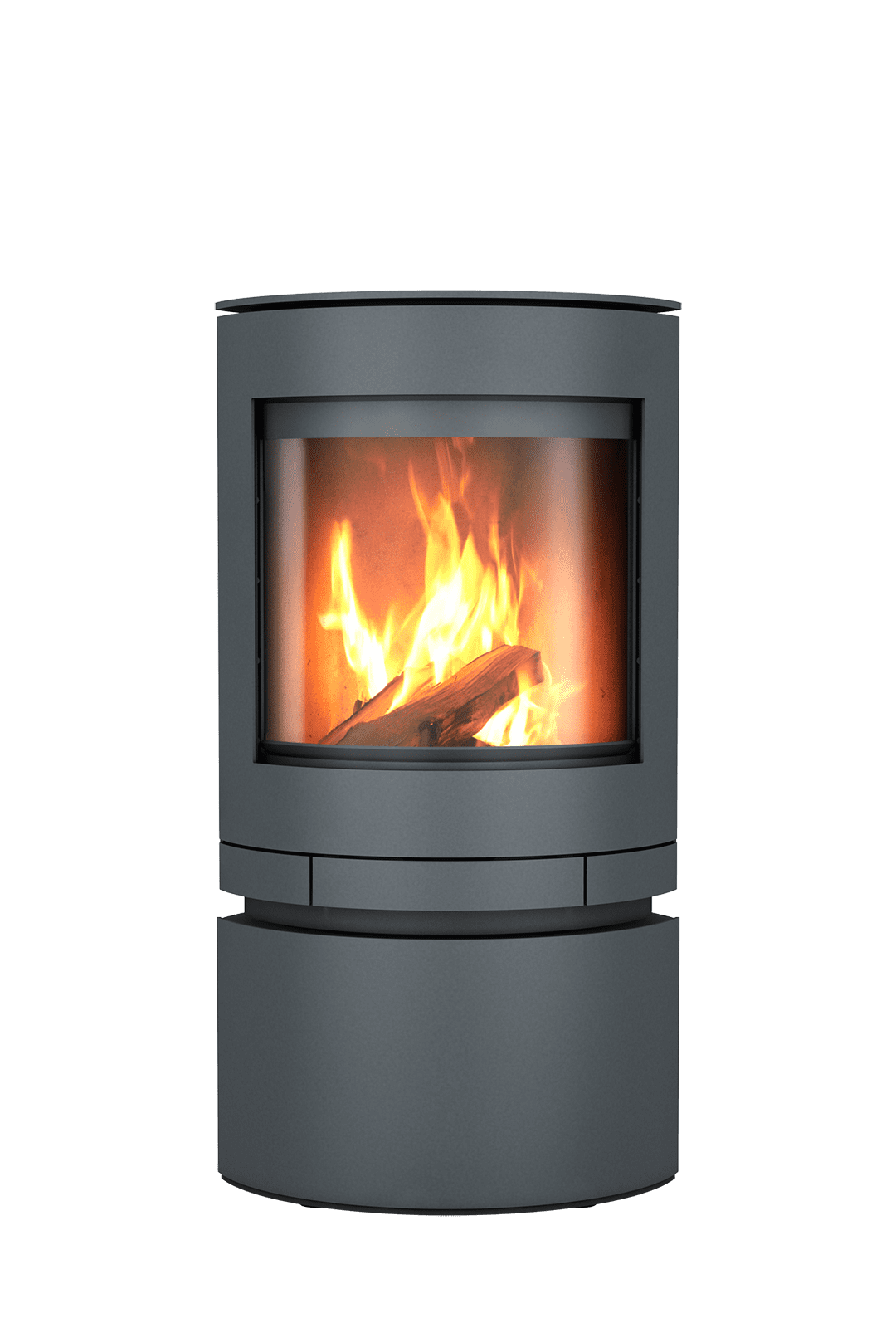 Kaminofen Skantherm Emotion S - Korpus anthrazit | Holzfach mit Schublade