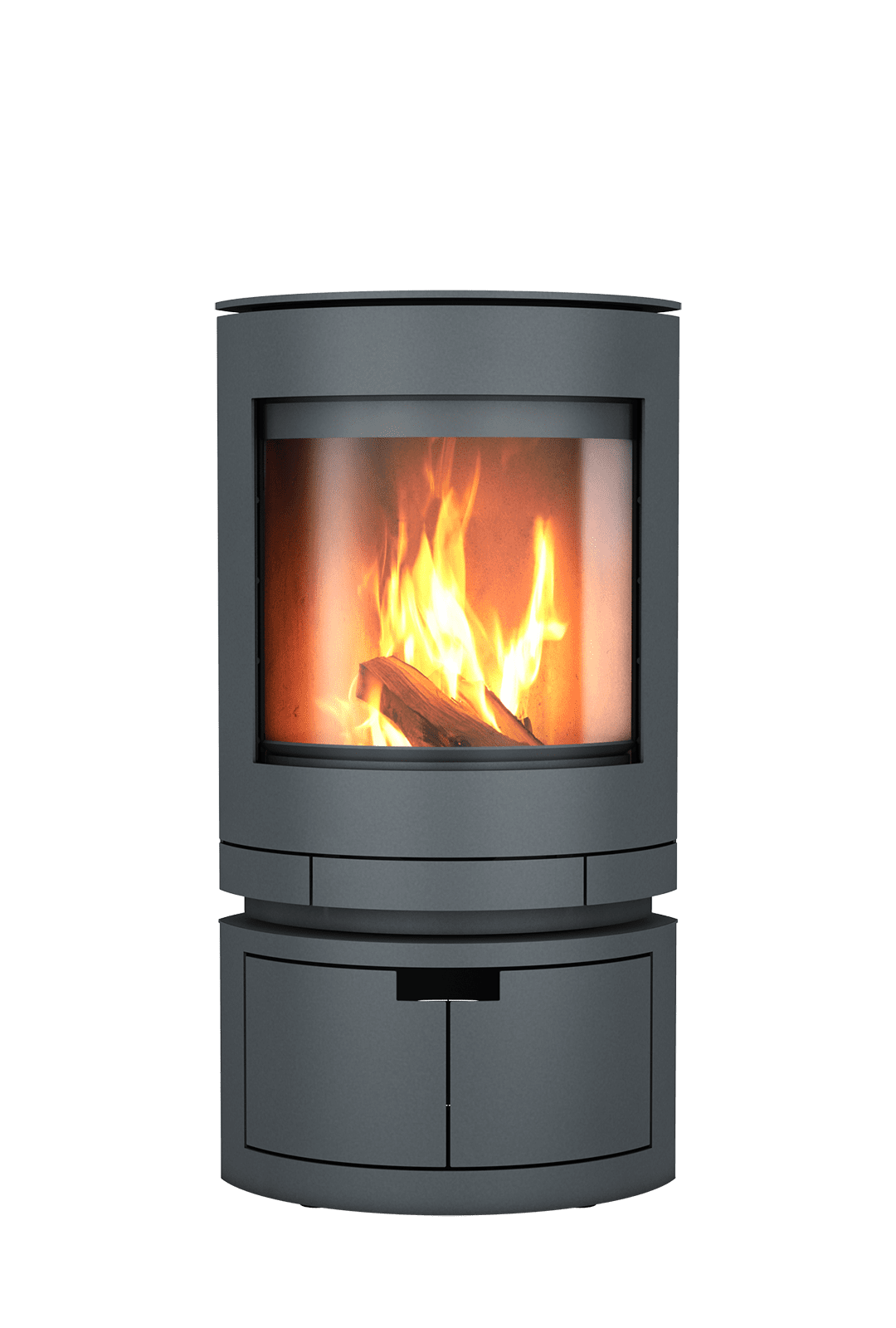 Kaminofen Skantherm Emotion S - Korpus anthrazit | Holzfach mit Tür