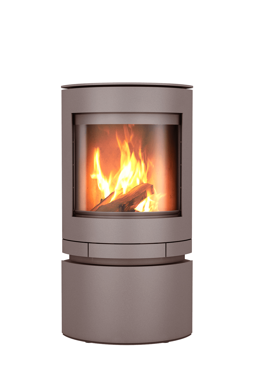 Kaminofen Skantherm Emotion S - Korpus platin| Holzfach mit Schublade