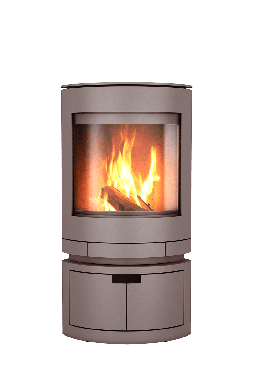 Kaminofen Skantherm Emotion S - Korpus platin| Holzfach mit Tür