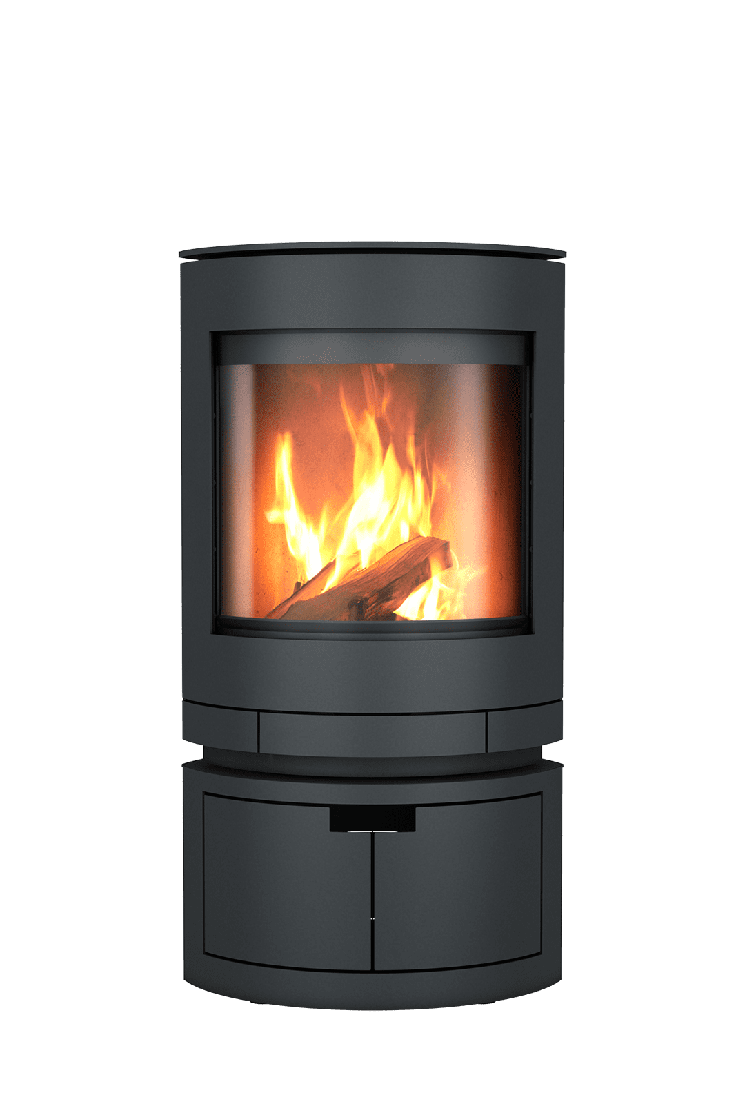 Kaminofen Skantherm Emotion S - Korpus schwarz | Holzfach mit Tür